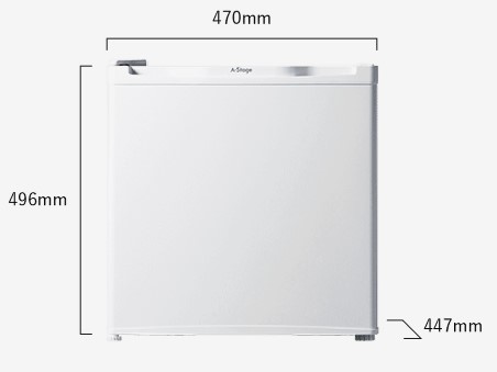 冷蔵庫　1ドアミラーガラス冷蔵庫 40L WRH-M140G ブラック 1ドアミラーガラス冷蔵庫 40L（WRH-M140G）｜A-Stage inc.