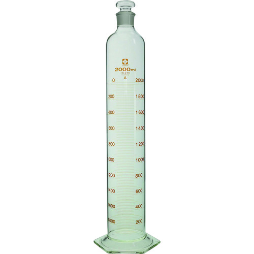 有栓メスシリンダー スーパーグレード 2L 2355020001 SIBATA
