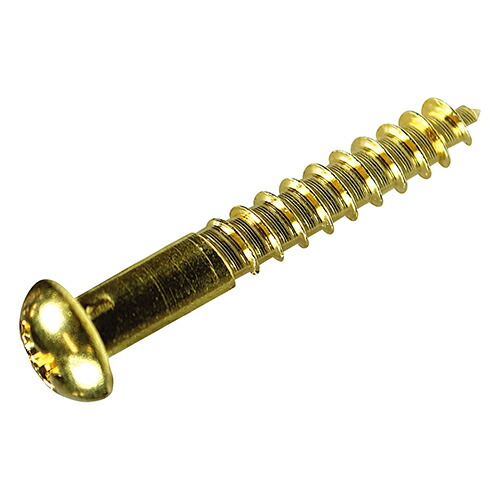 楽天市場】ブラススクリュー ラウンドヘッド #10 x 1-1/4インチ（なべ