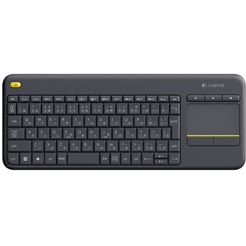 ワイヤレス タッチキーボード K400 PLUS ブラック K400PBK ロジクール