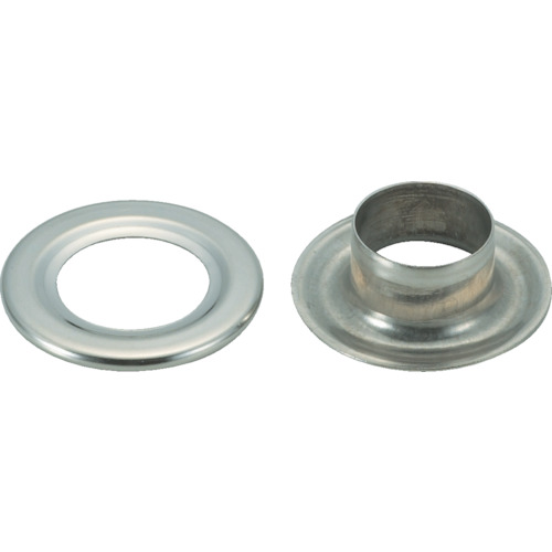両面ハトメ 真鍮ニッケルメッキ 5mm 1000組入 (円筒ケース入) THPBN5 内径：5mm ＴＲＵＳＣＯ