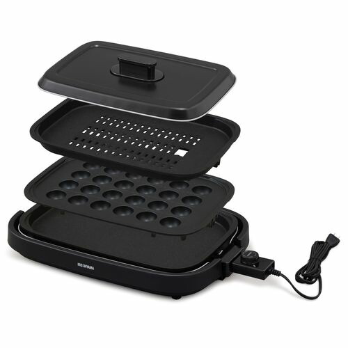 楽天市場】アイリスオーヤマ 網焼き風ホットプレート プレート3枚 APA