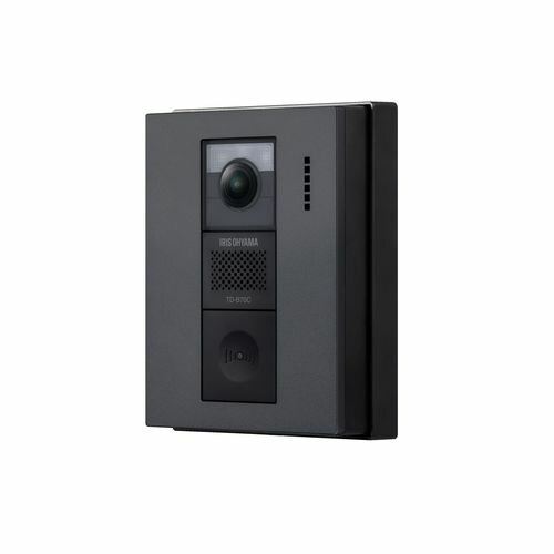 【取付工事不可】テレビドアホン 玄関子機 TD-B70C-B アイリスオーヤマ 防犯 インターホン インターフォン 呼び鈴 留守 強盗 呼び出し 録画 宅配ボックス
