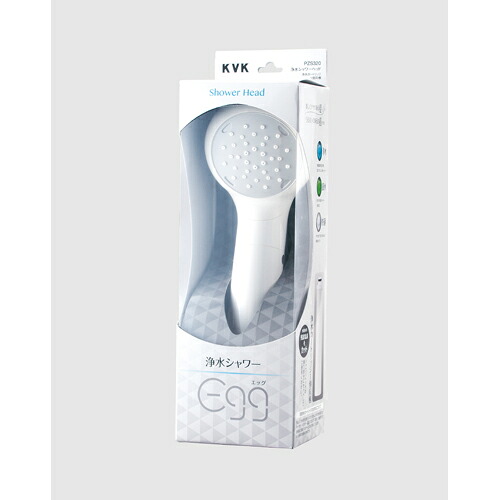 浄水シャワーヘッドegg エッグ PZS320 KVK 水栓 水道用品 浴室用品 住宅設備 シャワーホース シャワーヘッド