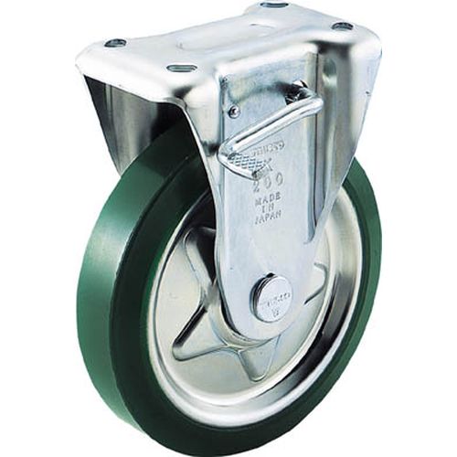 プレス製ウレタンキャスター 固定ストッパー付 TUKB200 車輪径200mm ＴＲＵＳＣＯ