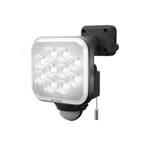 LEDセンサーライト LED-AC1012 12Wx1灯 ムサシ 防災 防犯 センサーライト 防犯用品 盗難防止 侵入防止