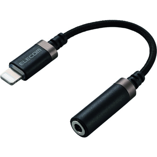 Lightning-直径3.5mmステレオミニジャック変換ケーブル(高耐久) MPAL35S01BK エレコム OA用品 ケーブル