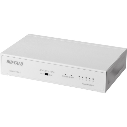 Giga 5ポート スイッチングハブ 電源内蔵 金属筐体 マグネット付 LSW6GT5NSWH バッファロー 電気・電子部品 通信機器