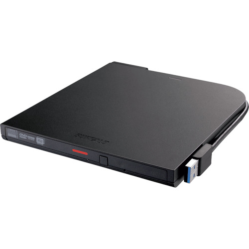USB3.2(Gen1)ポータブルDVDドライブ 再生・書込みソフト添付 DVSMPTC8U3BKB バッファロー OA用品 メモリ