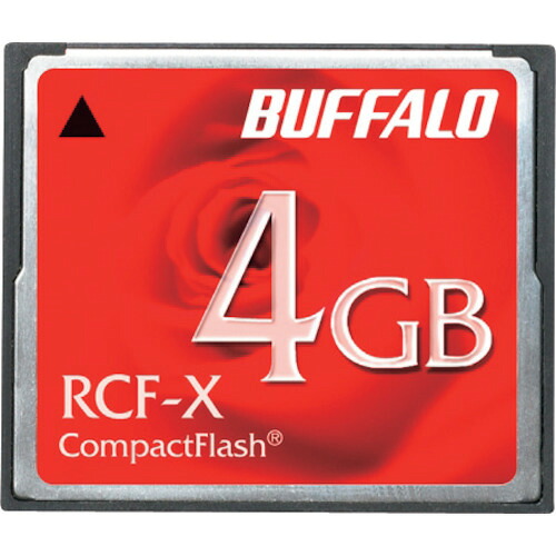 コンパクトフラッシュ ハイコストパフォーマンスモデル 4GB RCFX4G バッファロー OA用品 メモリ