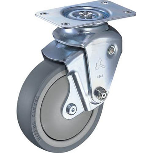 クッションキャスター自在ウレタン車100mm 線径3．2mm 940BBEBLB10032BAR01_6023 ハンマー