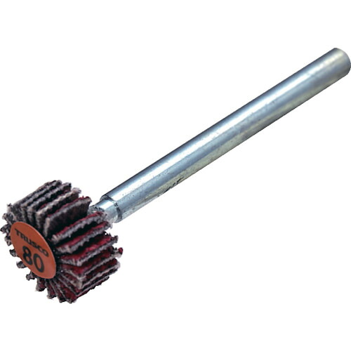 セラミックフラップホイール 軸径3mm #80 外径10X幅5 10個入 TCF1005CE80 TRUSCO 研削研磨用品 フラップ軸付ホイール
