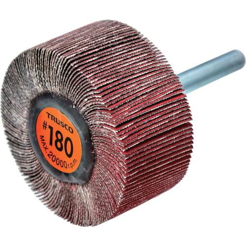 セラミックフラップホイール 軸径6mm #180 外径50X幅25 5個入 TCF5025CE180 TRUSCO 研削研磨用品 フラップ軸付ホイール
