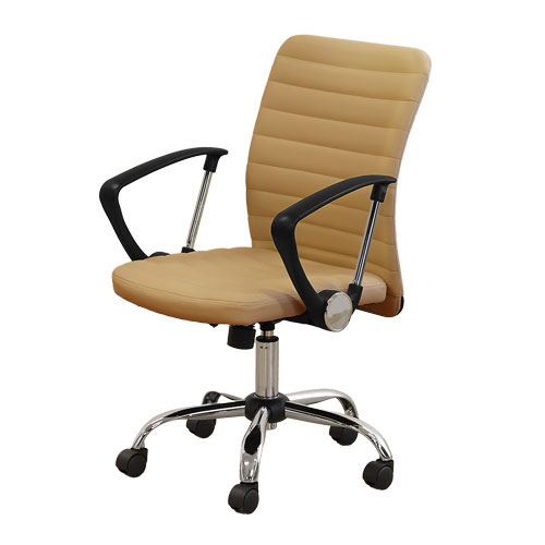 【沖縄・離島配達不可】キューチェア レザー オフィスチェア QUE-2AR-AW-CA キャメル 肘あり Netforce 合成皮革 デスクチェア ワークチェア パソコンチェア 事務椅子 作業椅子 おしゃれ シンプル オフィス 会議?