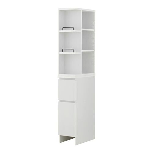 DOLLY 隙間収納 DOK160-25SS ホワイト W25×D45×H160cm 4FUL 隙間収納 隙間 洗面収納 キッチン収納 リバーシブル 2WAY 幅25cm