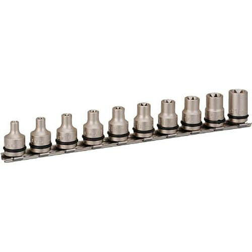 インパクト用トルクスソケット 10点セット(ホルダー付) HATXE310 ＴＯＮＥ