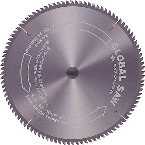 グローバルソー アルミ用 GA180E 外径:180mm/刃数:54 モトユキ