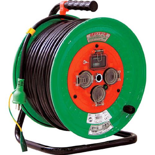 電工ドラム 防雨防塵型100Vドラム アース付 漏電遮断器付 50m NW-EB53 NWEB53 日動