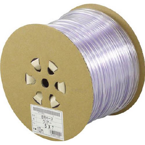 透明ホース TM57D100T 内径5mm×100m サンヨー