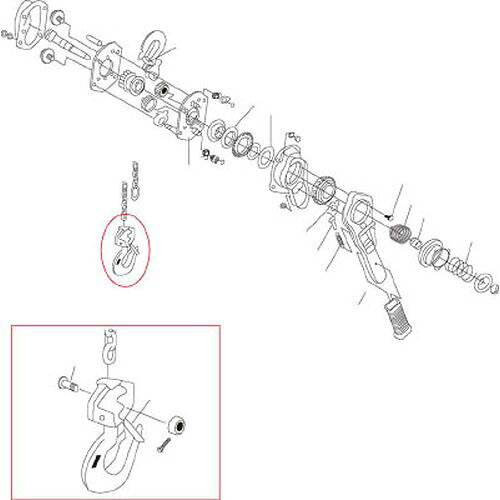 LB016用部品 シタフック組 L5BA01610212 キトー