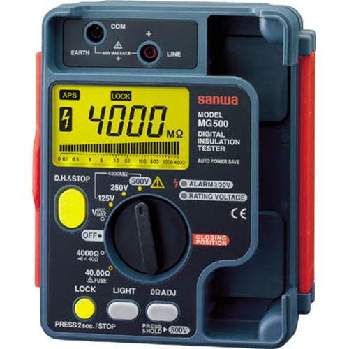 デジタル絶縁抵抗計 MG1000_3288 1000V/500V/250V SANWA