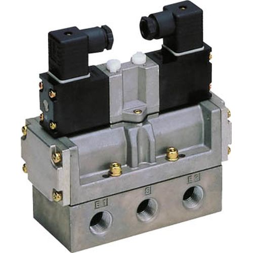 パイロット式5ポート弁セレックスバルブ 4F5シリーズ 切換位置ダブル 4F52010AC200V_8527 接続口径:Rc3/8 AC200 CKD