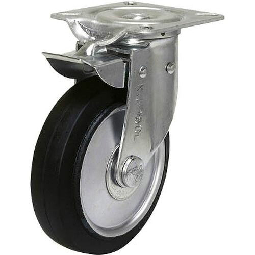 自在⇔固定切換キャスター ゴム車輪 NJK130W_3047 車輪径130mm シシク 5,886円