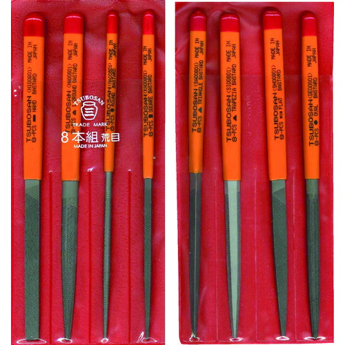 組ヤスリセット8本組 荒目 ST00801 ツボサン