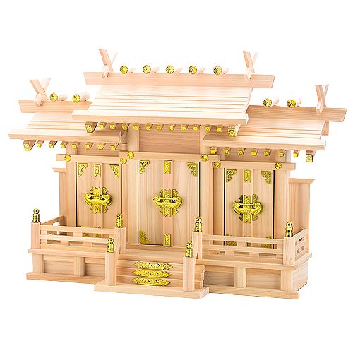 屋根違い三社 明津（中） 神棚の里