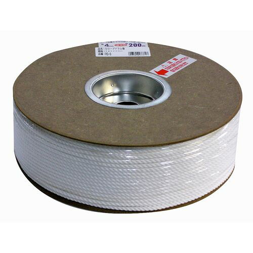 ポリエステル3ツ打ロープドラム巻 RS-8 4mm×200m ユタカメイク