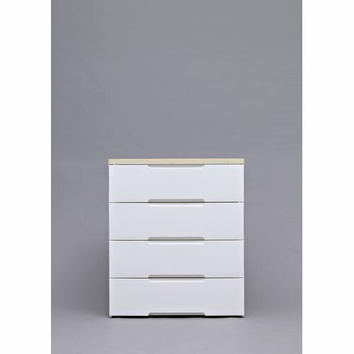 楽天市場】ウッドトップチェスト HG-724 ホワイト/ペアー 4段 幅73cm