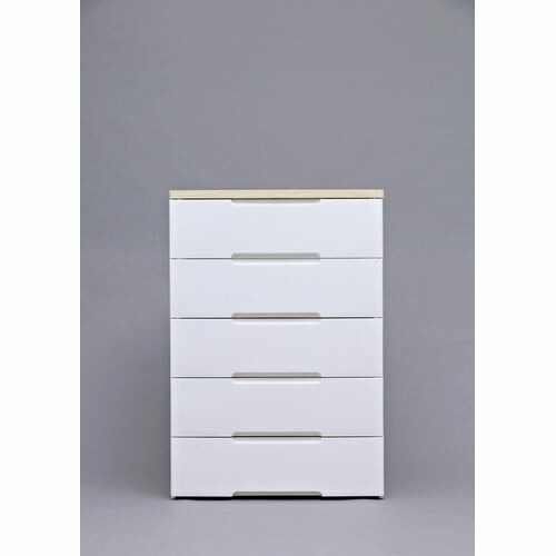 楽天市場】ウッドトップチェスト HG-724 ホワイト/ペアー 4段 幅73cm