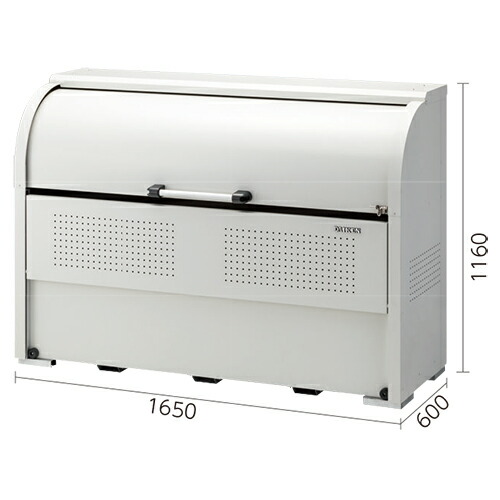 ゴミ収集庫 クリーンストッカー スチール製 スリムタイプ CKE-R1606 スチール ベージュ 奥行600mm 幅1350mm クリーンストッカー ゴミステーション 屋外 ゴミ箱 ダストボックス ゴミストッカー ダイケン DAIKEN