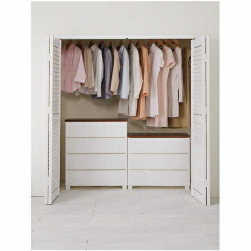 楽天市場】ウッドトップチェスト HG-724 ホワイト/ペアー 4段 幅73cm