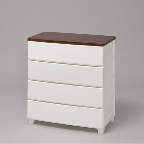 楽天市場】ウッドトップチェスト HG-724 ホワイト/ペアー 4段 幅73cm