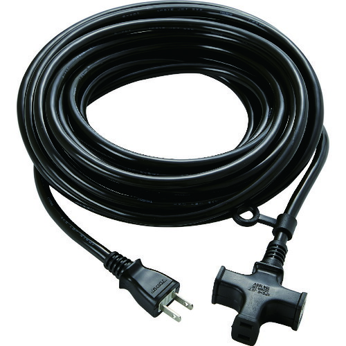 3個口ソフトタイプ延長コード 10m TKC15103PSBK ブラック 10m ＴＲＵＳＣＯ