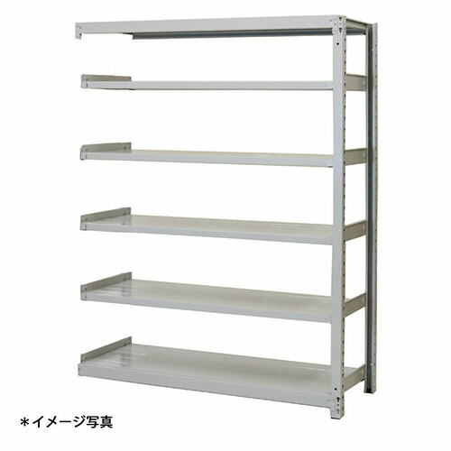 【法人限定】(増連)軽中量スチールラックATS型200kgボルトレス ATS46456C 6段増連 (約)高さ1200X巾1800奥行450mm 浅香工業