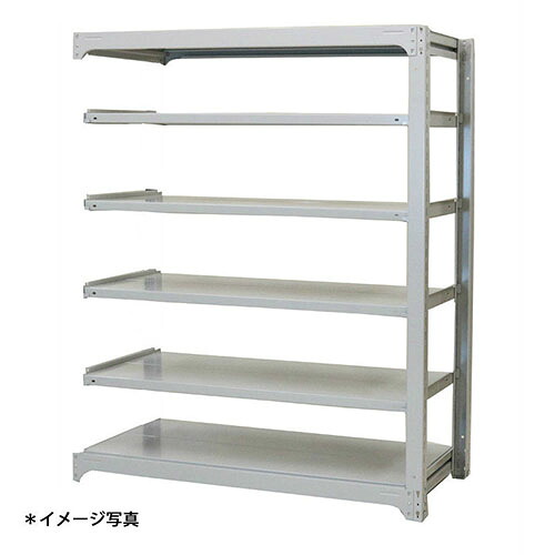 【法人限定】(増連)中量スチールラックAMBL型300kgボルトレス AMBL46M6C 6段増連 高さ(約)1200X巾1800X奥行620m 浅香工業