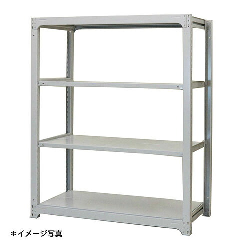 【法人限定】(単体)中量スチールラックAMBL型300kgボルトレス AMBL75K4S 4段単体 高さ(約)2100X巾1500X奥行700m 浅香工業