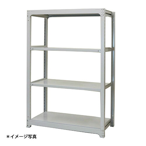 【法人限定】(単体)中量スチールラックAMBH型500kgボルトレス AMBH43K4S 4段単体 ●(約)高さ1200X巾900X奥行700mm 浅香工業