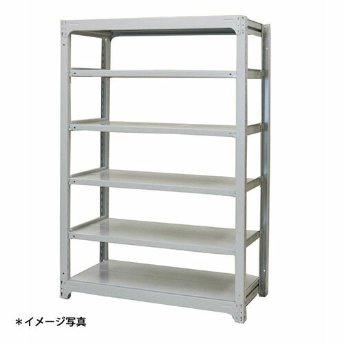 【法人限定】(単体)中量スチールラックAMBH型500kgボルトレス AMBH53M6S 6段単体 ●(約)高さ1500X巾900X奥行620mm 浅香工業