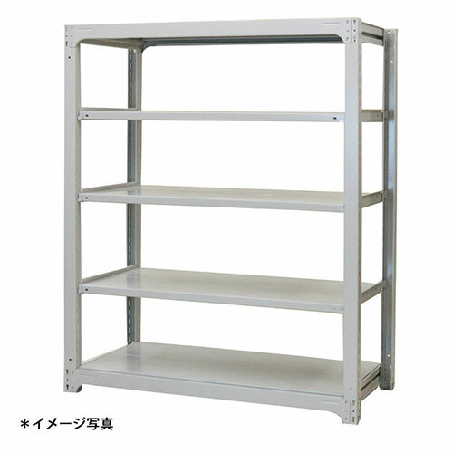 【法人限定】(単体)中量スチールラックAMBH型500kgボルトレス AMBH65K5S 5段単体 ●(約)高さ1800X巾1500X奥行700mm 浅香工業