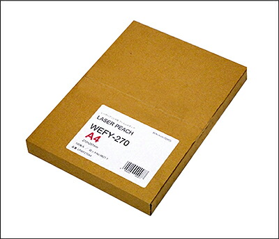 屋外向け耐水POP用紙（耐水紙） レーザーピーチリサイクル　WEFY-270（LPWF270A4） A4/100枚 マットタイプ レーザープリンタ用｜ダイワショップ 11,319円