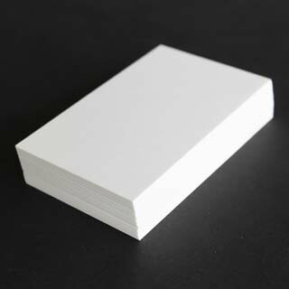 A4名刺用紙 クイーン　10面付 0.184mm厚 （用紙110枚＋紙だけの窓付名刺箱10個付） 印字後、名刺カッター・裁断機にて裁断加工が必要。141105 ※レーザープリンタ用です【代引き不可】