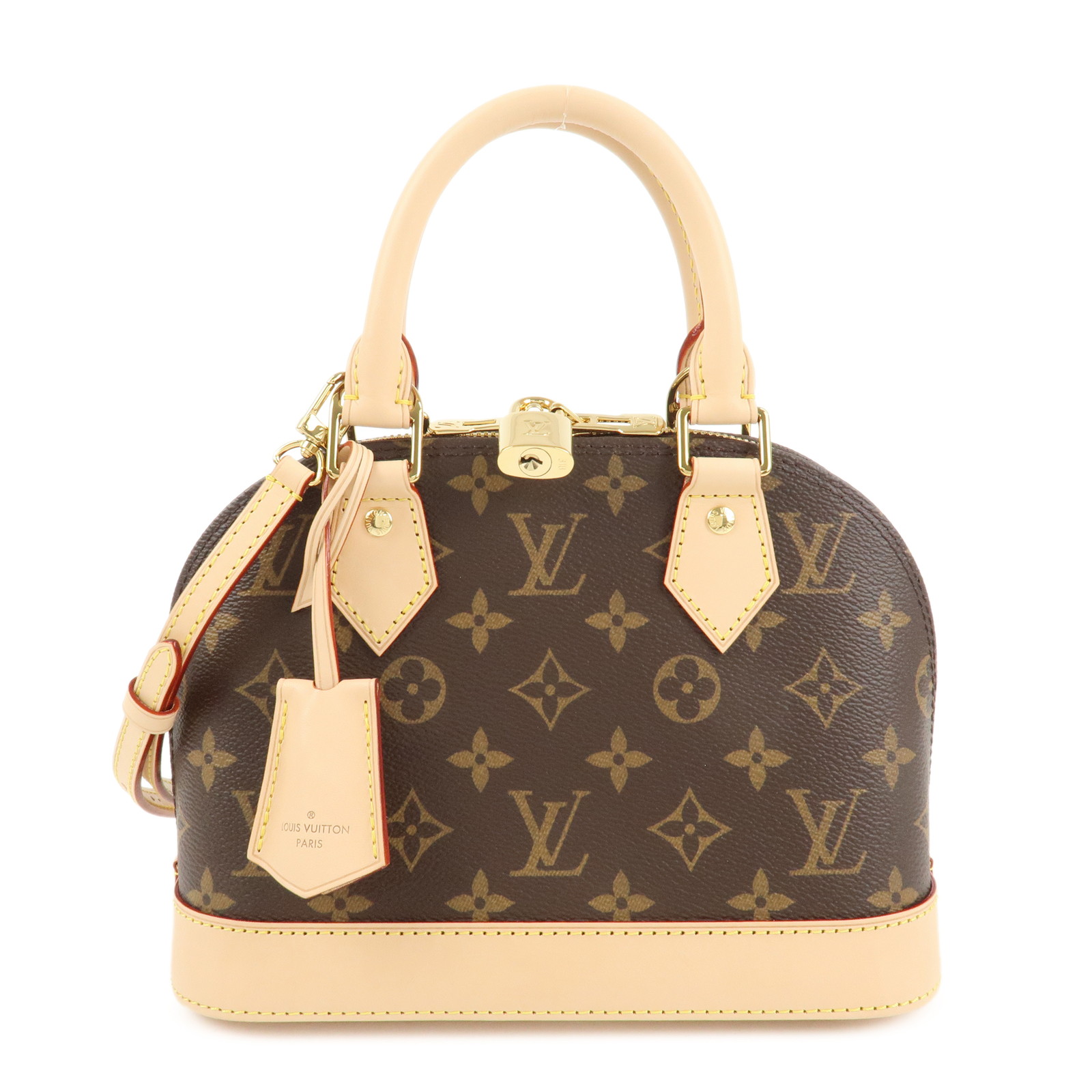 Louis Vuitton LV モノグラム アルマBB 2Way ハンドバッグ ショルダーバッグ ブラウン M46990【中古】【超美品】【送料無料】【返品可】