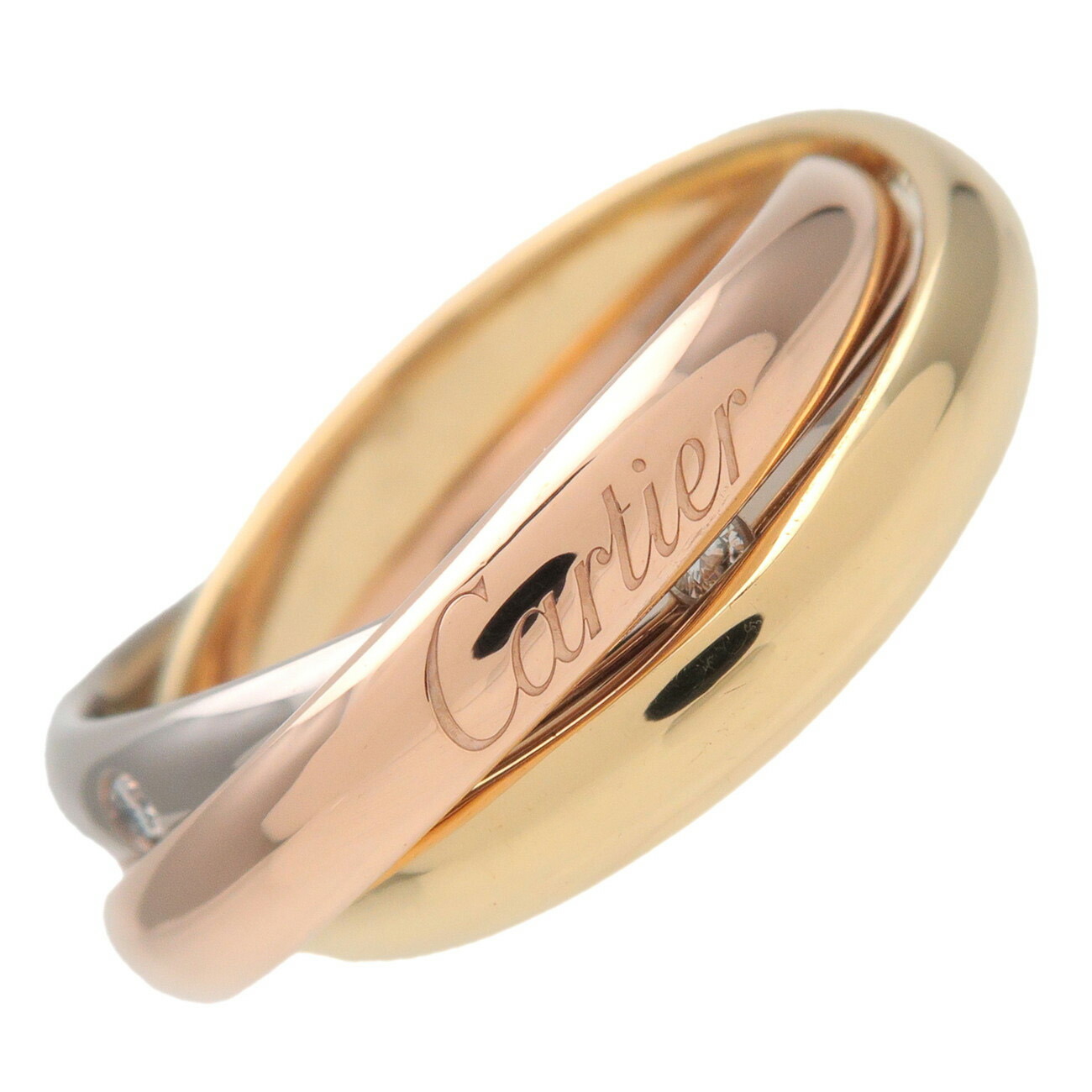 稀少廃盤 Cartier カルティエテクトニックリング　WG 9ポイントダイヤ 稀少廃盤 Cartier カルティエテクトニックリング WG 9ポイント