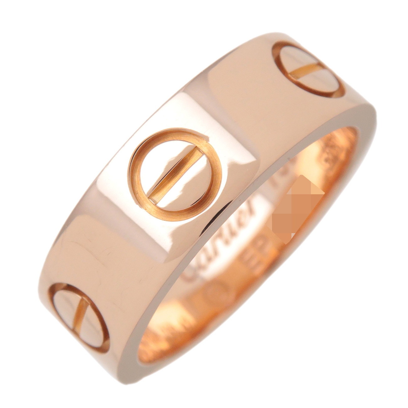 Cartier カルティエ K18PG ピンクゴールド ミニラブ リング #48 楽天市場】Cartier カルティエ ラブ リング ハーフダイヤ #48(8