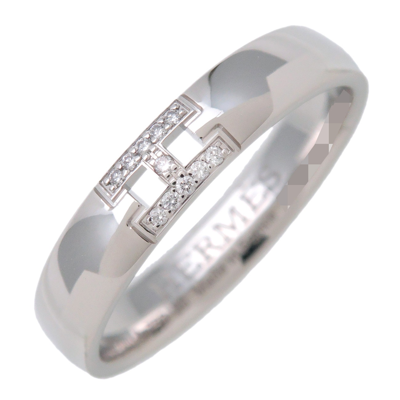 【新品仕上げ】エルメス　ヘラクレス　リング　ホワイトゴールド　ダイヤ　10.5号 新品仕上げ】エルメス ヘラクレス リング ホワイトゴールド ダイヤ 10.5号