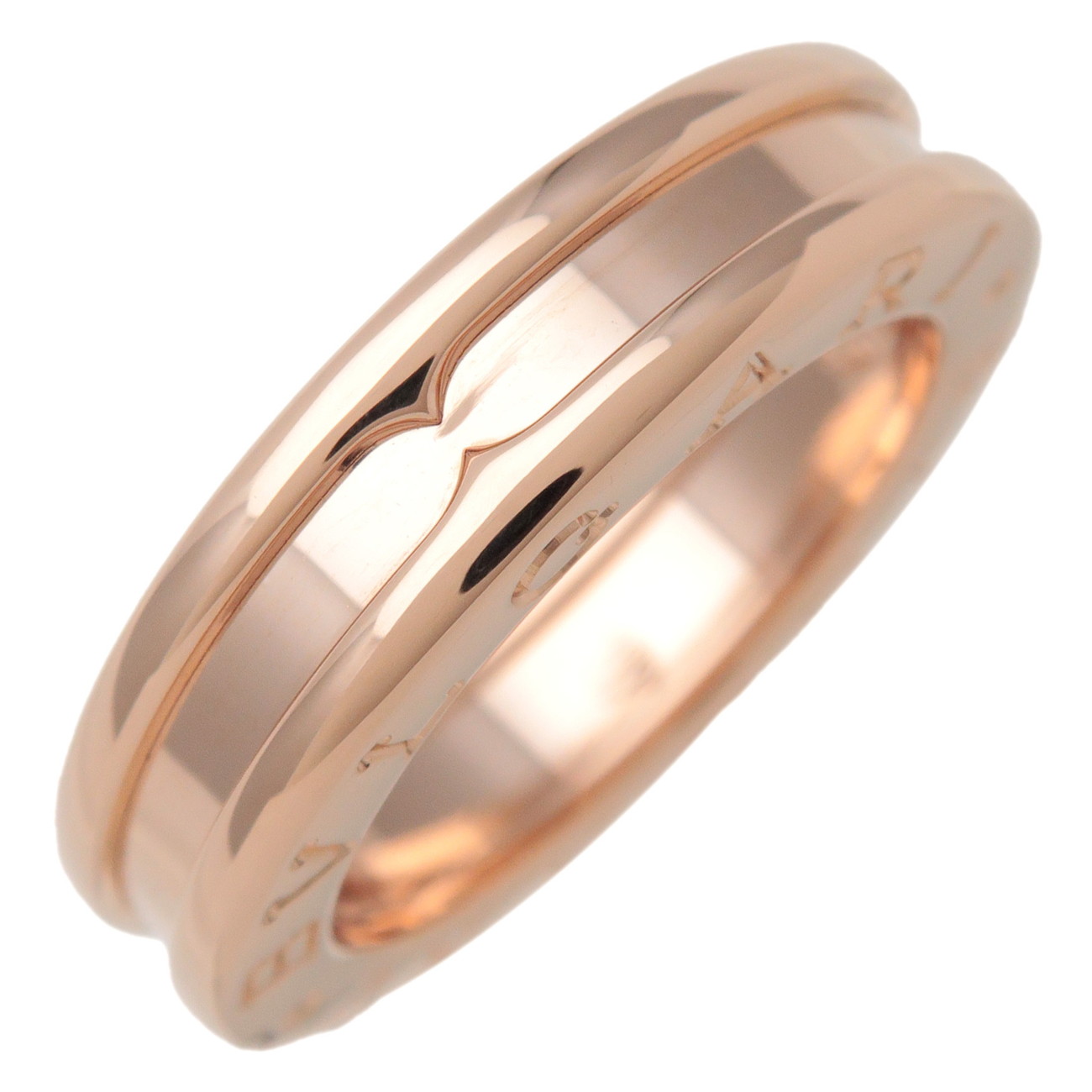 BVLGARI ブル小峡谷 B-zero1 1ダンス楽隊 輪っか 指環 #47 (7号) K18 750PG ピングゴールド【中古】【新品入眼済み】【貨物輸送無料】【返品可】