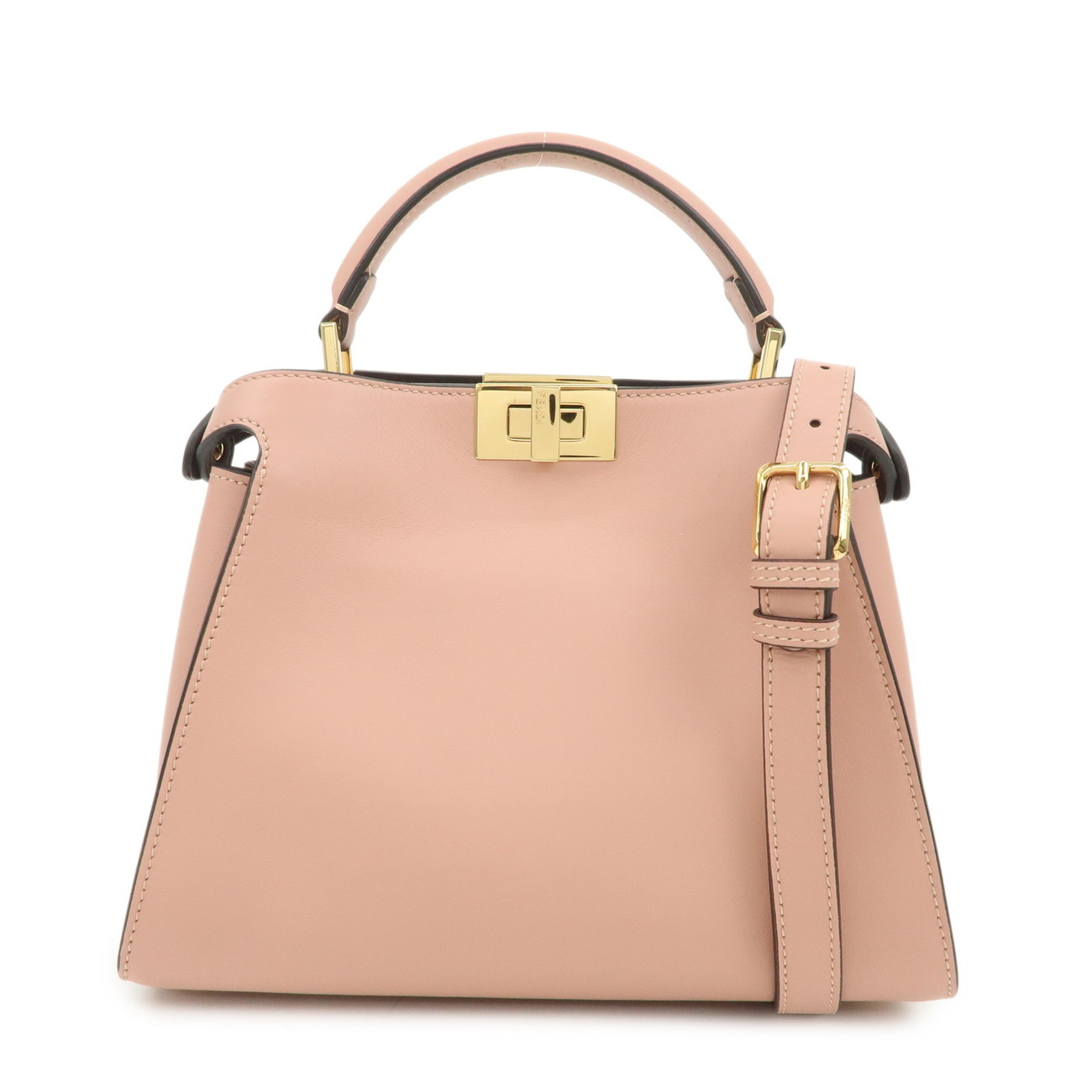 FENDI フェンディ ピーカブー アイコンエッセンシャリー レザー 2WAYバッグ ピンク 8BN302【中古】【超美品】【送料無料】【返品可】
